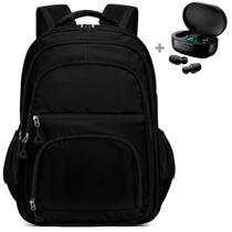 Kit Mochila Escolar Passeio Trabalho Viagens + Fone de Ouvido Via Bluetooth