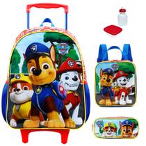 Kit Mochila Escolar Patrulha Canina Paw Patrol Rodinhas Tam G Lancheira Térmica Estojo