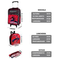 Kit Mochila Escolar Pequeno Rodinha Personagem Infantil Para Meninos Estojo Lancheira Para Meninos