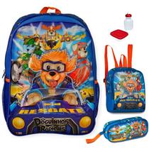 Kit Mochila Escolar Pet Doguinhos Radicais Costas Tam G Infantil Lancheira Térmica Estojo Kit Mochila Escolar Pet Doguinhos Radicais Costas Tam G Infantil Lancheira Térmica Estojo