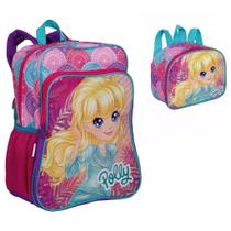 Kit Mochila Escolar Polly Pocket Costas Infantil Meninas G