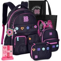 Kit Mochila Escolar RB Rebecca Bonbon Estojo Lancheira Reforçada Meninas Kit Mochila Escolar RB Rebecca Bonbon Estojo Lancheira Reforçada Meninas