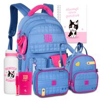 Kit Mochila Escolar Rebecca Bonbon RB Lancheira Estojo Aulas
