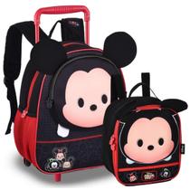 Kit Mochila Escolar Rodinha e Lancheira Térmica Mickey Kit Mochila Escolar Rodinha e Lancheira Térmica Mickey