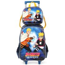 Kit Mochila Escolar Rodinha Lancheira Naruto E Boruto ul