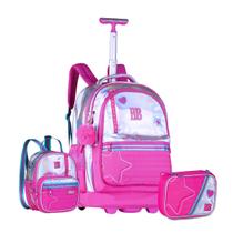Kit Mochila Escolar Rodinha Rebecca Bonbon Feminina Nova Original