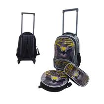 Kit Mochila Escolar Rodinhas Heroi Morcego - Denlex