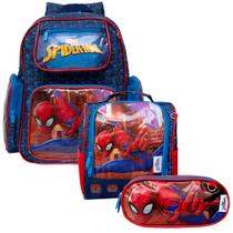 Kit Mochila Escolar Spider Man Vingadores Costas