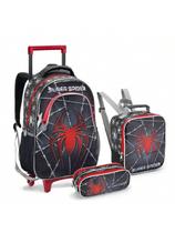 Kit Mochila Escolar Super Spider Aranha Lancheira + Estojo Kit Mochila Escolar Super Spider Aranha Lancheira + Estojo