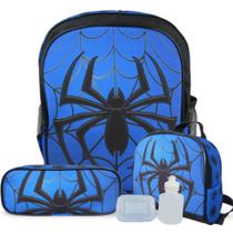 Kit Mochila Escolar Super Spider Tam G Costas - Vou Leve