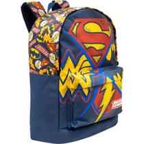 kit Mochila Escolar Superman Liga da Justiça Flash Notebook
