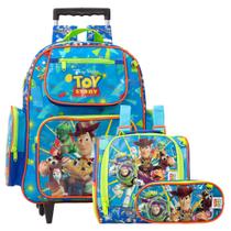 Kit Mochila Escolar Toy Story Rodinha Com Lancheira Térmica