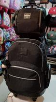 Kit mochila escolar UP4YOU 4 rodas com lancheira e porta lápis