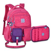 Kit Mochila Espaçosa e Estojo Box Grande Rebecca Bonbon Kit Mochila Espaçosa e Estojo Box Grande Rebecca Bonbon