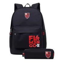 Kit Mochila Esportiva Costas Flamengo Personalizado Estojo