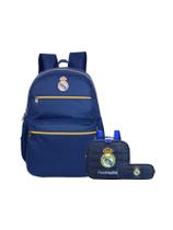 Kit Mochila Esportiva Costas+Lancheira+Estojo Real Madrid