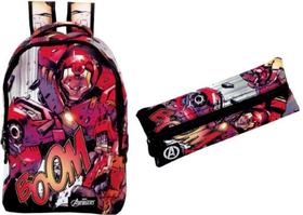 Kit Mochila + Estojo Avengers Vingadores Ref: 8070 E 8071 Xeryu's