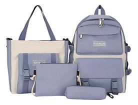 Kit Mochila Estojo Bolsa Tiracolo Bolsa Grande Escolar Linda