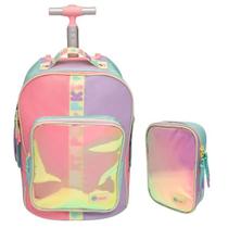 Kit Mochila + Estojo Color Block Puket