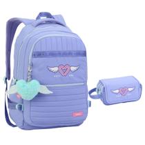 Kit Mochila Estojo ColorUp Feminino Para Laptop