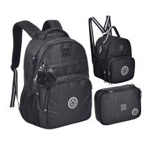 Kit Mochila Estojo e Lancheira Crinkle com Lurex - RebecaBonbon