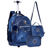 Kit Mochila Estojo e Lancheira Rebecca Bonbon Jeans RB