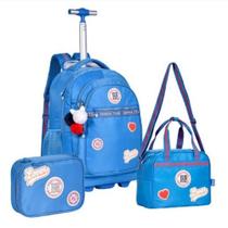 Kit Mochila Estojo e Lancheira Soft College Rebecca Bonbon RB24008KT