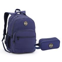 Kit Mochila Estojo em Crinckle Laptop Shock