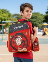 Kit Mochila + Estojo Escolar Enaldinho Youtube Costas Aula