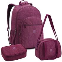 Kit Mochila Estojo Lancheira Crinkle Bolsa De Costas Escolar Kit Mochila Estojo Lancheira Crinkle Bolsa De Costas Escolar