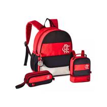 Kit Mochila Estojo Lancheira Infantil Flamengo Clio Style Kit Mochila Estojo Lancheira Infantil Flamengo Clio Style