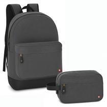 Kit Mochila Estojo Necessaire Executiva Lona Masculina Volk Resistente Kit Mochila Estojo Necessaire Executiva Lona Masculina Volk Resistente