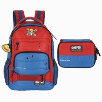 Kit Mochila + Estojo One Piece Live Action Special Edition Cor:Vermelho