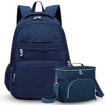 Kit Mochila Feminina E Bolsa Lancheira Média Moderna Escolar Top Alta Qualidade Impermeável Escolinha Reforçada Elegante