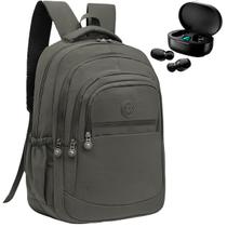 Kit Mochila Feminina Escolar Grande Faculdade + Fone de Ouvido Sem Fio Bluetooth Kit Mochila Feminina Escolar Grande Faculdade + Fone de Ouvido Sem Fio Bluetooth