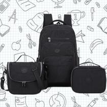 Kit Mochila Feminina Escolar Leve Resistente Linda + Lancheira Térmica + Estojo Quadrado Moda Kit Mochila Feminina Escolar Leve Resistente Linda + Lancheira Térmica + Estojo Quadrado Moda
