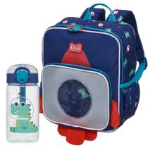 Kit Mochila Filhotiis Infantil De Costas + Garrafinha Com Canudo 460mL, Original Kouii, Pacific Kit Mochila Filhotiis Infantil De Costas + Garrafinha Com Canudo 460mL, Original Kouii, Pacific