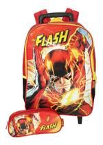 Kit Mochila Flash + Estojo Infantil Rodinhas Oficial Escolar