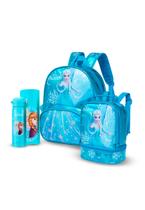 Kit Mochila Frozen Garrafa Lancheira Escola Disney Infantil Espaçosa Kit Mochila Frozen Garrafa Lancheira Escola Disney Infantil Espaçosa