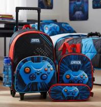 kIT MOCHILA GAME 3D COM LANCHEIRA E PORTA LAPIS e GARRAFINHA BAKPAK