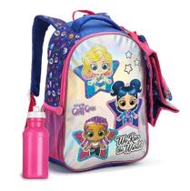Kit Mochila Glitt Girls Lol Meninas Escolar Infantil Costas