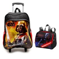 Kit Mochila Grande Com Rodinha E Lancheira Star Wars Kit Mochila Grande Com Rodinha E Lancheira Star Wars