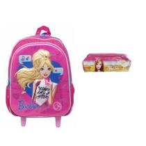 Kit Mochila Grande Com Rodinha Reforçada E Estojo Barbie Kit Mochila Grande Com Rodinha Reforçada E Estojo Barbie
