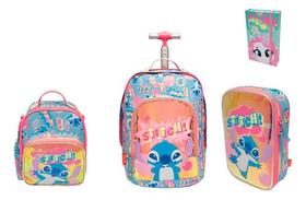 Kit Mochila Grande Holográfica Rodinha Lilo E Stitch Puket Kit Mochila Grande Holográfica Rodinha Lilo E Stitch Puket