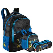Kit Mochila Grande mais Lancheira Grande e Estojo 2 Compartimentos Sestini X Grafitti - Colorido Kit Mochila Grande mais Lancheira Grande e Estojo 2 Compartimentos Sestini X Grafitti - Colorido