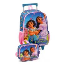 Kit Mochila Grande Rodinha Lancheira Disney Encanto Verde
