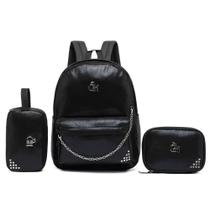 Kit Mochila Guelph Feminina Juvenil Faculdade Nécessaire Estojo Organizador