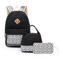 Kit Mochila Guelph Lancheira Clutch De Mão Tribal Geométrica