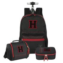 Kit Mochila Harry Potter De Rodinhas Lancheira E Estojo Box