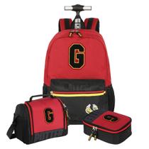 Kit Mochila Harry Potter Rodas Lancheira E Estojo Box Escola